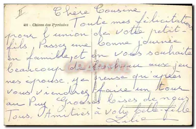 Cães das Pirineus — Edição Foto Quinette, n°401 — Verso
