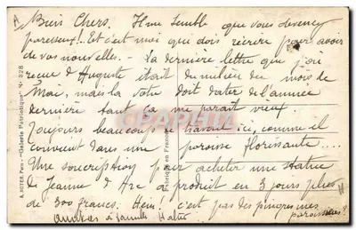 Geral L'Angle de Cary — retrato militar — Pirou R. Royale, Paris, n° 328 — Verso