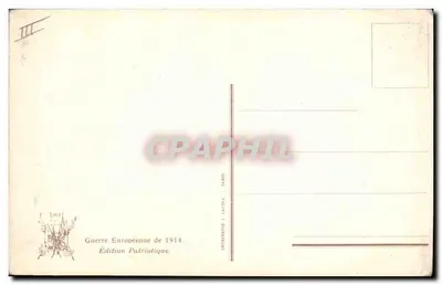 Generaal Franchet d'Esperey — militair portret — I. L. n° 2042 — Achterkant