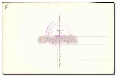 Floresta de Compiègne — Local da assinatura do armistício — Edição E. Huttin, Compiegne — Verso