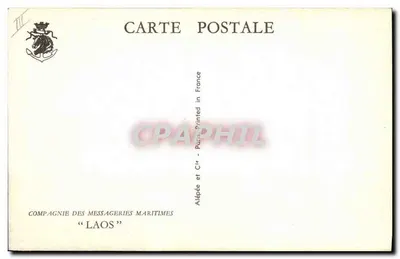 Cargosy na morzu — jacht przed dużym statkiem — rysunek Rogera Chauvelata — Rewers