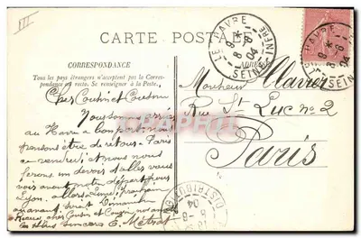 Le Havre — O transatlântico 'La Lorraine' — LL. — Verso