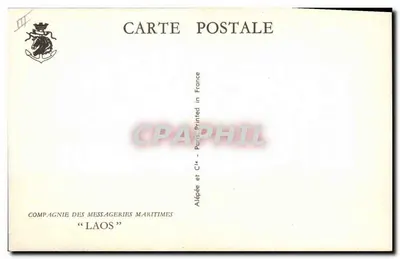 Cargos i jacht — Compagnie des Messageries Maritimes « LAOS » — Alépée & Cie, Paris — Rewers