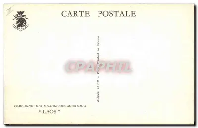 Cruiser 'Laos' — Spółka Messageries Maritimes — rysunek Rogera Chevalleta — Rewers