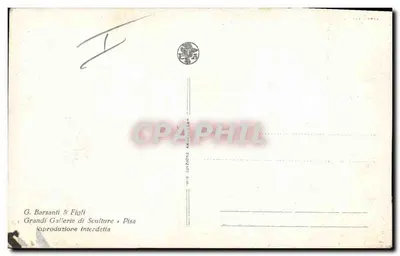 Bilhete postal antigo Campana antiga de sino — Verso