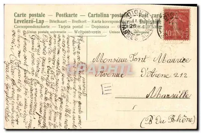 Uccelli che portano una lettera — Gage d'amitié — Editore non identificato — Verso
