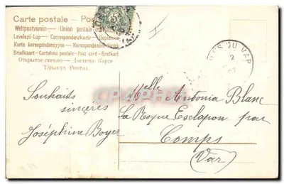 Galho de hortência — Boas-vindas do ano novo — Carta postal multilingue — Verso