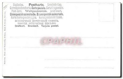 Paisagem alpina com perdiz — ilustração de Wilhelmy Mundt — editor H. & F. Koch, Dresden, série 844 — Verso