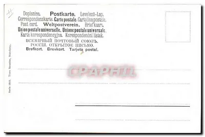 Dwa jeleń w górach — ilustracja Müller von Münchau 1905 — Uniwersalna poczta — Rewers