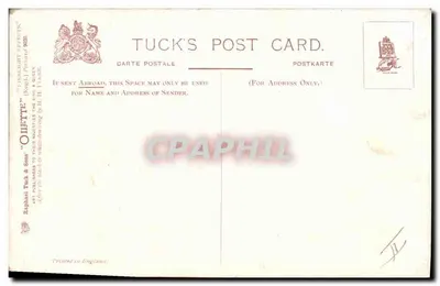 Innenraum-Szene — Kinder und Erwachsene — Verlag Tuck & Sons, Serie 'Raphael Tuck & Sons' — Rückseite