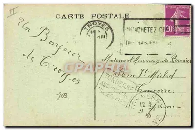 Troyes (Aube) — Kioszek w Ogrodzie Rocher — Granddifier, fotografie wyd. Troyes — Rewers