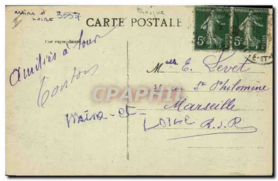 Angers — Ogród Mail — Kioski, ku Fontannie i Rady Miejskiej — L. V., fot. — Rewers