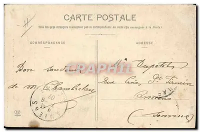 Cartolina d'epoca Cani Cane dei Pirenei Viscos — Verso