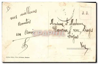 Hospice du Grand St Bernard — Le Dressage des Chiens — J.J. 8471 — Verso