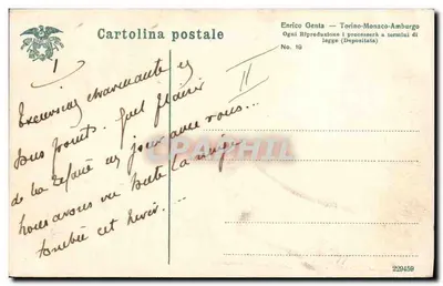 Piccolo San Bernardo — hoogte 2188 — uitgever Enrico Genta, n° 19 — Achterkant