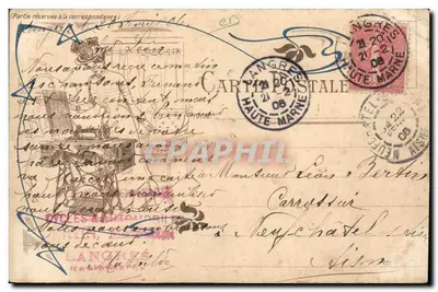 Famille et chien — scène intérieure avec machine à coudre NEW HOME — éditeur HORS CONCOURS ! Expos. Univ. Paris 1900 — Verso