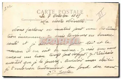 O general French — em uniforme decorado — L.C.H. — Verso