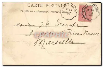 Le Havre — La Lorraine — E.J. — N° 14 — Verso