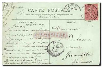 Le Havre — Compagnia Transatlântica 'La Lorraine' — O Salão — LL. — Verso