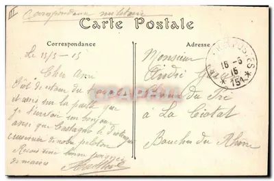 Catedral de Reims — As campanas da torre norte incendiadas pelos alemães em 19 de setembro de 1914 — Coleção La Croix, n° 52 — Verso