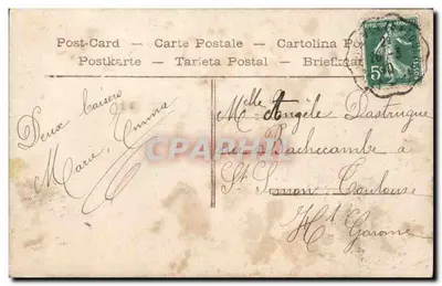 Deux enfants près d'une cloche — Joyeuses Pâques — éditeur inconnu, n° 470 — Verso