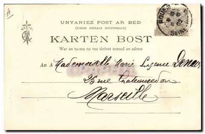 Bretania (Kolekcja E. H.) — Pan i Pani Th. Botrel — Le Rouet — Rewers