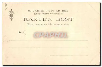 Bretagne — Stara Bretońska paliąc fajkę — Botèle, nr 521 — Rewers