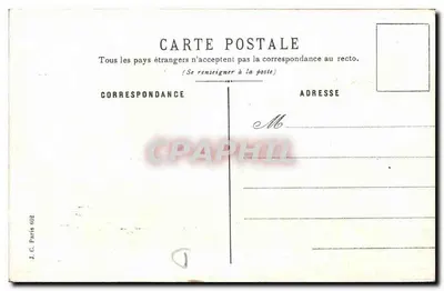 Bouquet de violettes et geranium — Je les ai cueillies pour vous — J.C. Paris (602) — Rewers