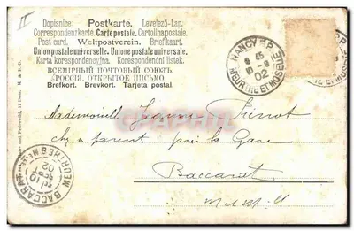 Cervo em um paisagem montanhosa — editor K. & R.-D. (Dessau) — n° 844 — Verso