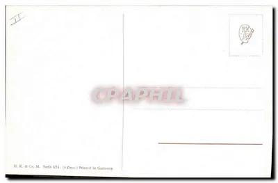 Dzięcielice w lesie — H.K. & Co. M. Seria 494 — Rys. — Rewers