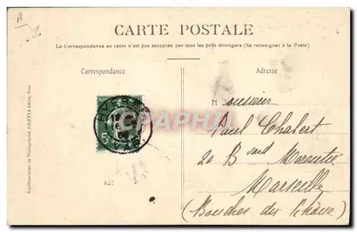Hyères — Ogród publiczny i Kioszek — Kolekcja Artystyczna, Wydawnictwo Ghetta, nr 1707 — Rewers