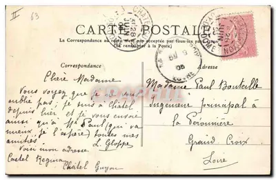 Kioszek i ogród — Châtelguyon — Wydawca M.T. L.L. — Rewers
