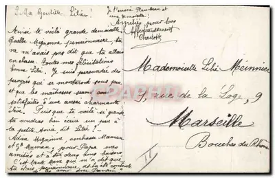 Jovem mulher com cachorro — paisagem rural — Feinwelle 1313 — Verso