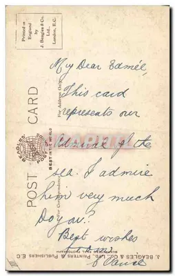 Almirante Sir John R. Jellicoe — Fotografia militar — Beagles Postcards n°490 C — Verso