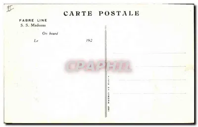 S.S. Madonnna — Navio da linha Fabre — Editor: IMP. MAUBIN & Fils — Verso