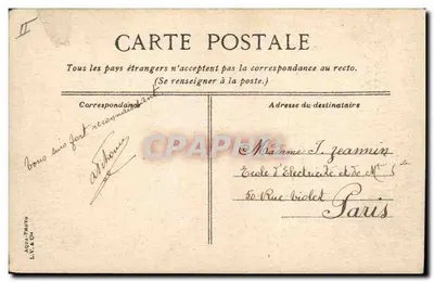 Marseille — le "Maréchal Bugeaud" sortant du Port — éditeur L.V. & Cie — Verso