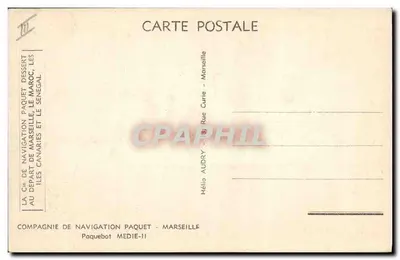Paquebot MEDIE-II — Compagnie de Navigation Paquet — Marseille — Achterkant