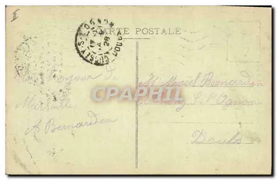 Cartolina d'epoca Campana Marsiglia ND della Garde Le Bourdon — Verso