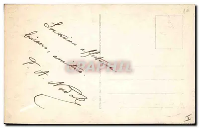 Kobieta w kwiatowym ramie z dzwonkami — Wesołych Wielkanoc — wydawca nieznany, nr serii 1017 — Rewers