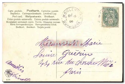 Fiolety i harpa — Wysłanie przyjaciela — S.33, wydawca A.S.B. — Rewers