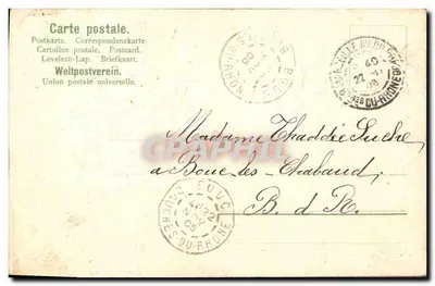 Violas e trevo — Lembrete — Carta postal editada pela Sociedade das Cartas Postais do Ródano, n° 22 — Verso