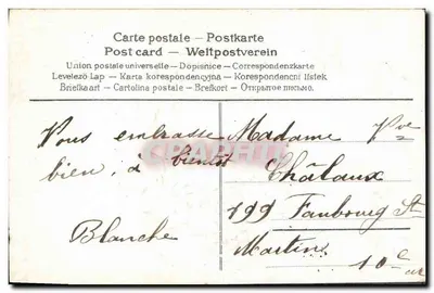 Rozenbundel — Decoratieve ansichtkaart — Onbekende uitgever — Achterkant