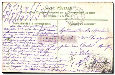 Kwiaty wiosenne — krajobraz zachodzącego słońca — wydawca nieznany — Rewers