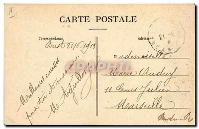 Caçador de Cailles — Senhorita, não tenha medo, eu não sou um lobo! — Coleção L. Houquet, n° 2338 — Verso