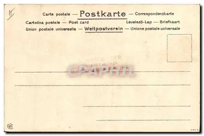 Mulher em vestido rosa e chapéu florido — ilustração — A. Bon aux Lettres — Verso