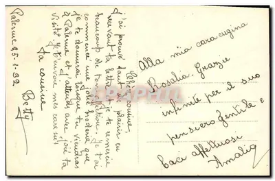 Enfant souriant avec une mandoline — Éditeur Ela, n° 3227 — Verso
