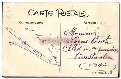 Donna elegante con cane — illustrazione di Plenny — G.H. Paris, Serie 29 — Verso