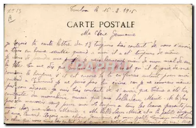 Guerra 1914-15 — O general Sarrail se apresenta no "Saint-Louis" — Visé, Paris, 54ª Série, N° 1327 — Verso