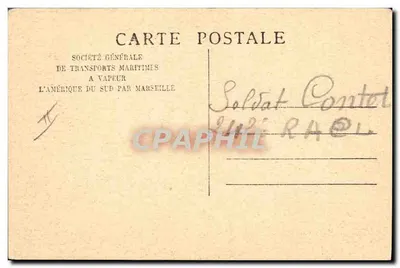 Paquebot "MENDOZA" — navire de la S.G.T.M. — éditeur S.G.T.M. n° 144 — Verso