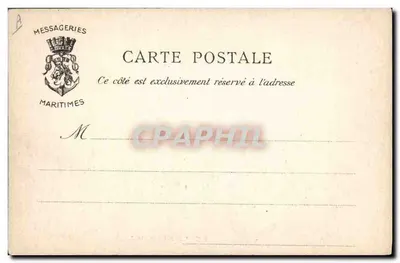 O "Matapan" — navio a vapor e velas — Messageries Maritimes — Verso